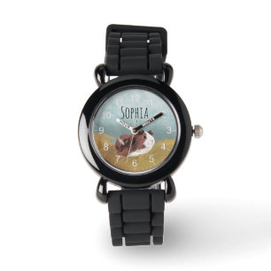 Cute and Whimsical Spotty Guinea Pig Cartoon Kids Watch