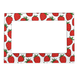 Cute and Whimsical Strawberry Pattern Magnetic Frame
