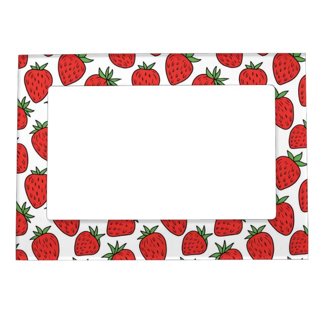 Cute and Whimsical Strawberry Pattern Magnetic Frame (Front)