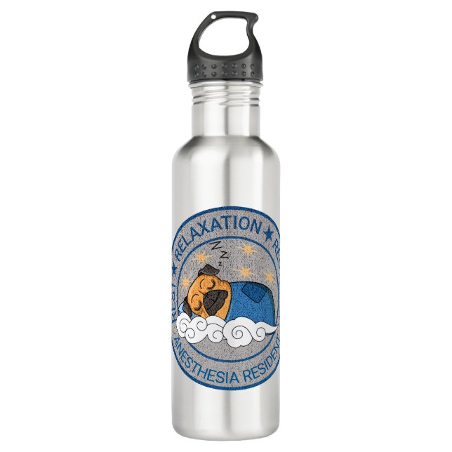 Cute Anesthesia / CRNA Rest Relax Recovery Stainless Steel Water Bottle (Front)