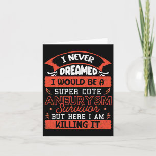 Cute Aneurysm Survivor Brain Surgery Awareness Gra Card