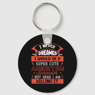 Cute Aneurysm Survivor Brain Surgery Awareness Gra Keychain