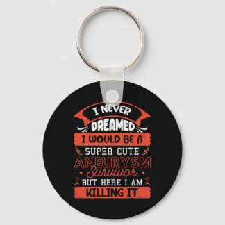 Cute Aneurysm Survivor Brain Surgery Awareness Gra Keychain