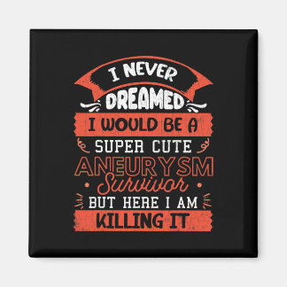 Cute Aneurysm Survivor Brain Surgery Awareness Gra Magnet