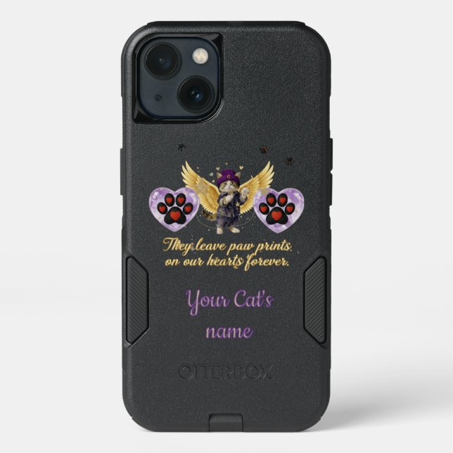 Cute Angel Cat Otterbox iPhone Case (Back)