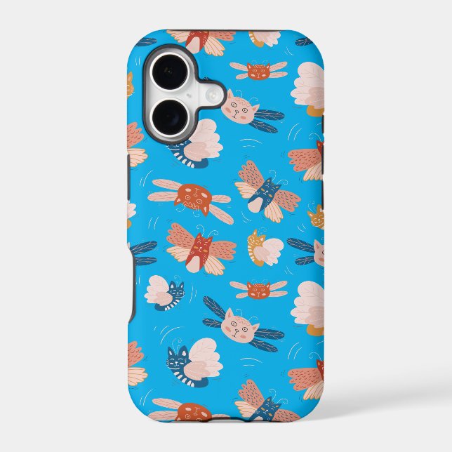 Cute angel cats pattern  iphone case (Back)