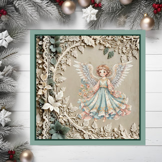 Cute Angel Christmas Magnetic Card