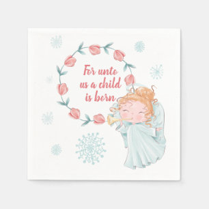 Cute Angel Christmas Napkins