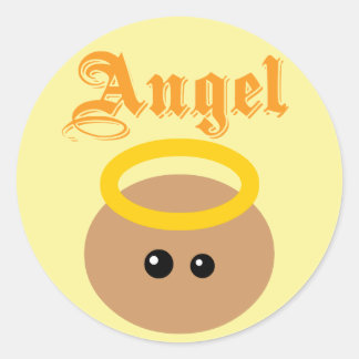 Cute Angel Classic Round Sticker