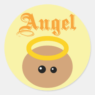 Cute Angel Classic Round Sticker