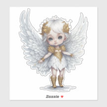Cute angel Custom-Cut Vinyl Sticker