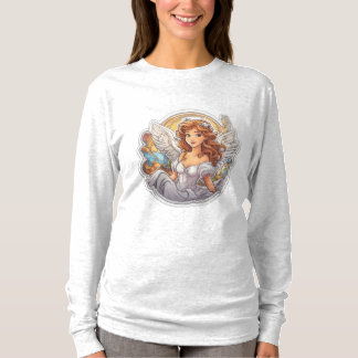 Cute Angel for girls long sleeve T-Shirt