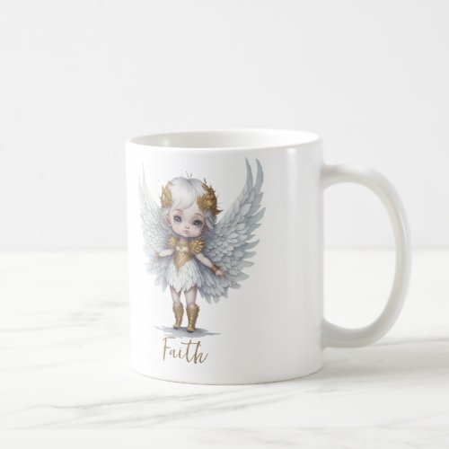 Cute angel girl coffee mug