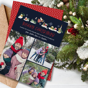 Cute Angel Peace on Earth Photo Christmas 3 Photos Holiday Card