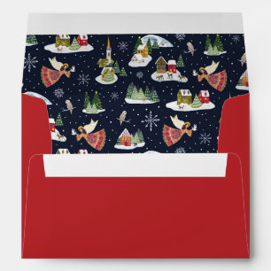 Cute Angel Peace on Earth Photo Christmas Holiday Envelope