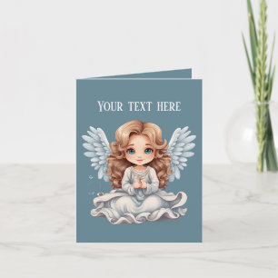 Cute Angel Religious add message Card