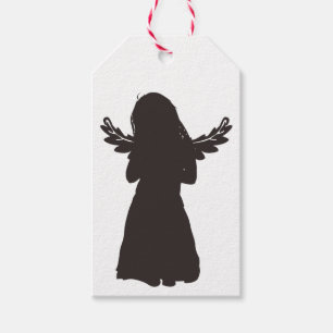 Cute Angel Silhouette (choose a background color) Gift Tags