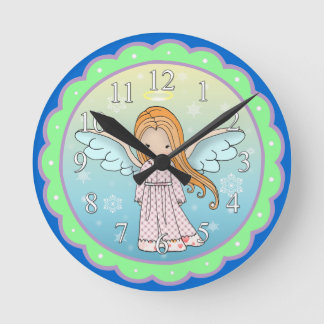 Cute Angel Wall Clock for Girls