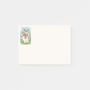 Cute Angels With Cross And Flowers Post-it Notes