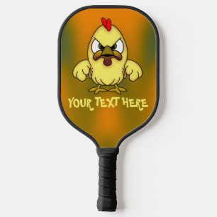 Cute Angry Baby Chick Personalized Pickleball Paddle