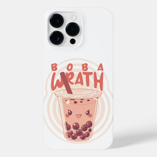 CUTE ANGRY BOBA TEA  iPhone 14 PRO MAX CASE