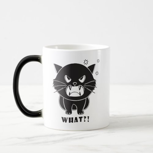 Cute angry cat hissing What Magic Mug