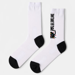 Cute Angry Cat Holiday Scarf Lights Snarky Saying  Socks
