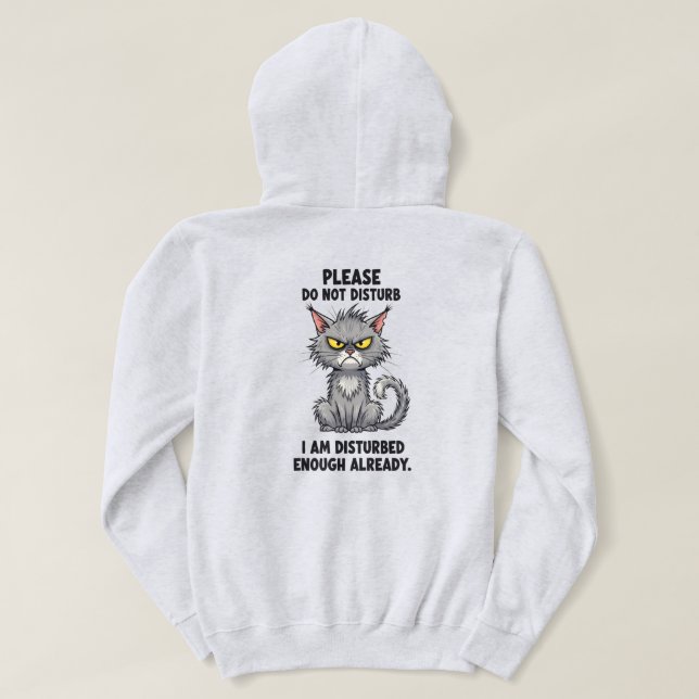 Cute Angry Cat Sweatshirt (Design Back)