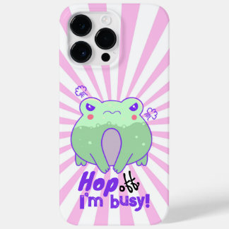 Cute angry frog kawaii pink starburst gift for her Case-Mate iPhone 14 pro max case