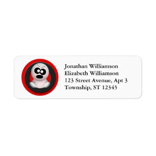 Cute Angry Ghost Halloween Return Address Labels