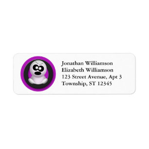 Cute Angry Ghost Halloween Return Address Labels