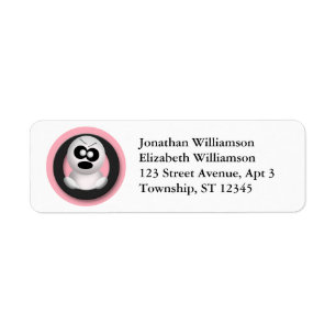 Cute Angry Ghost Halloween Return Address Labels