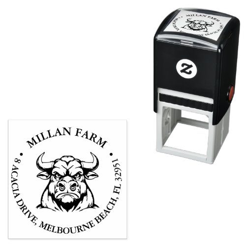 Cute  Angus Bull theme Self_inking Stamp