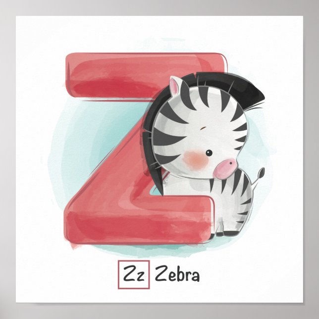 Cute Animal Alphabet Poster (Front)