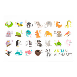Cute Animal Alphabet Poster