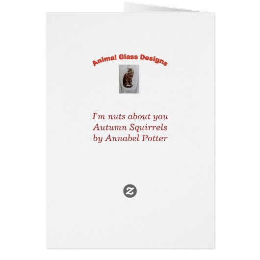 Cute Animal Art Autumn Squirrels (Back)