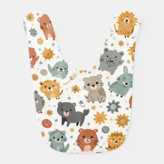 cute animal baby bib