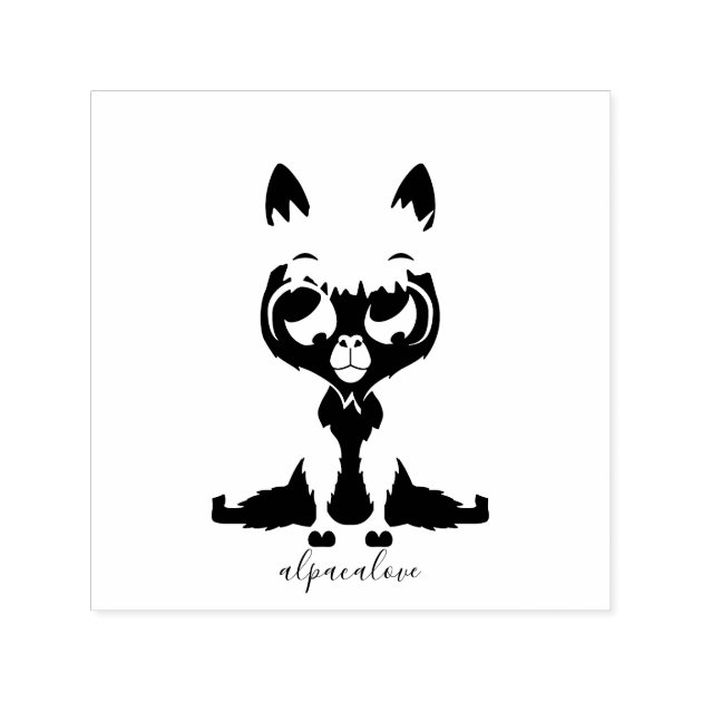 Cute Animal Baby Llama Self-inking Stamp