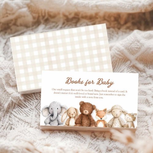 Cute Animal Baby Shower Books for Baby Card