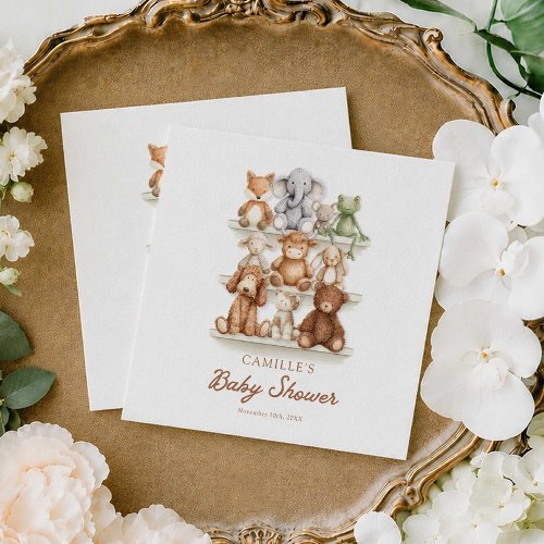 Cute Animal Baby Shower Paper Napkins