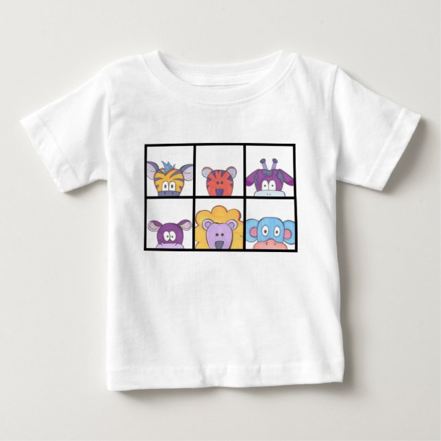 Cute Animal Baby T-Shirt (Front)