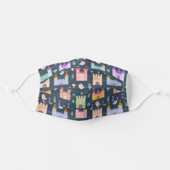 Cute Animal Birds And Castles Houses Adult Cloth Face Mask by ShopKatalyst at Zazzle