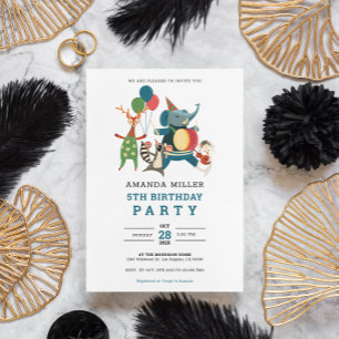 Cute Animal Birthday Party Music Band For Kids  Save The Date