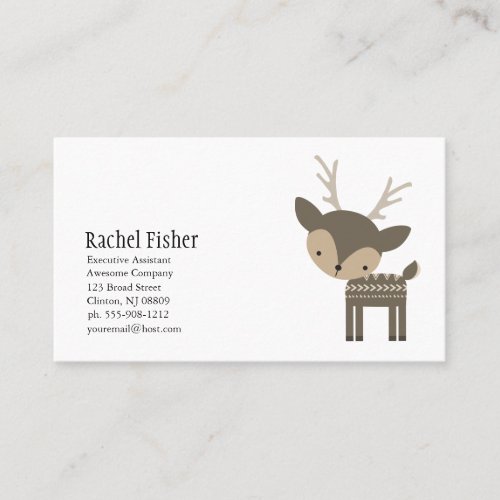 Cute Animal Brown Buck Deer Business Cards