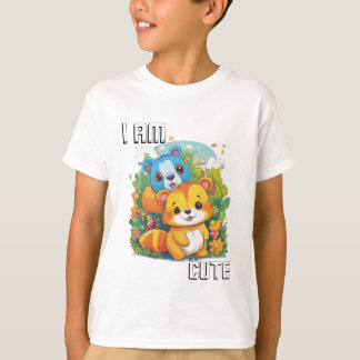 Cute Animal cartoon illustration i am cute  T-Shirt