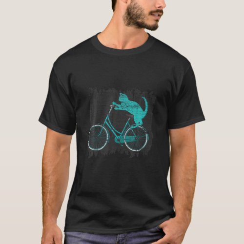 Cute Animal Cat Cyclist Pet Lover Cycling Bicycle T_Shirt