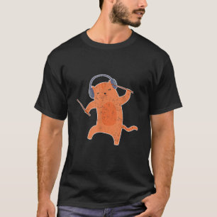 Cute Animal Cat Drummer Gifts Percussion Drums T-Shirt