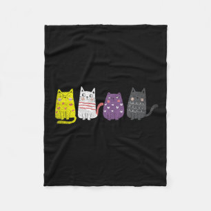 Cute Animal Cat Gift Non Binary Pride Agender Non  Fleece Blanket