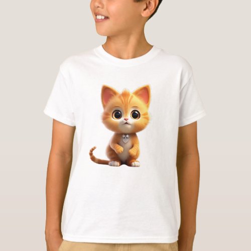 Cute Animal Characters Art 1 _kitten tiny cat_ T_Shirt