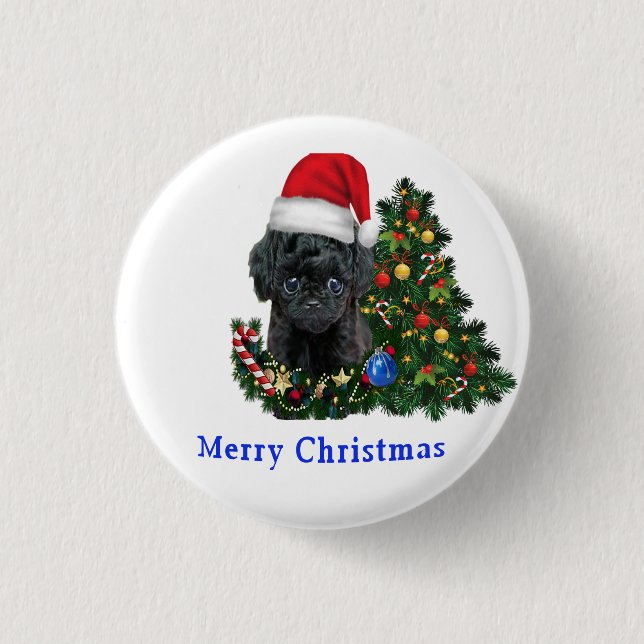 Cute animal Christmas button (Front)